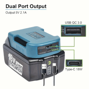 ADAPTADOR BATERIA USB PARA MAKITA (Ref: 1994/USBAT3)