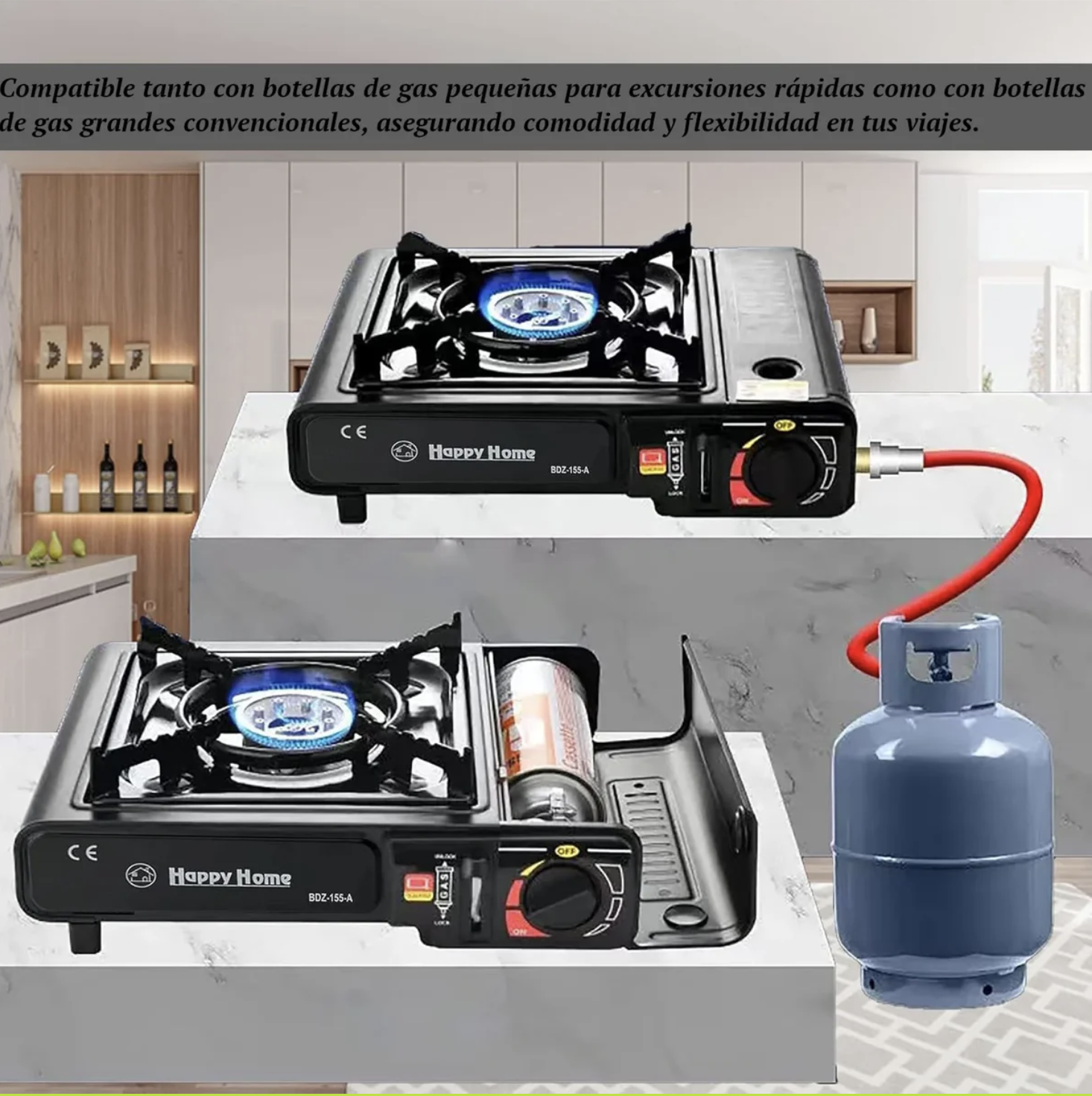 Hornillo Portátil Happy Home - Cocina Casera en Cualquier Lugar (Ref: 5057/100072) - Imagen 7