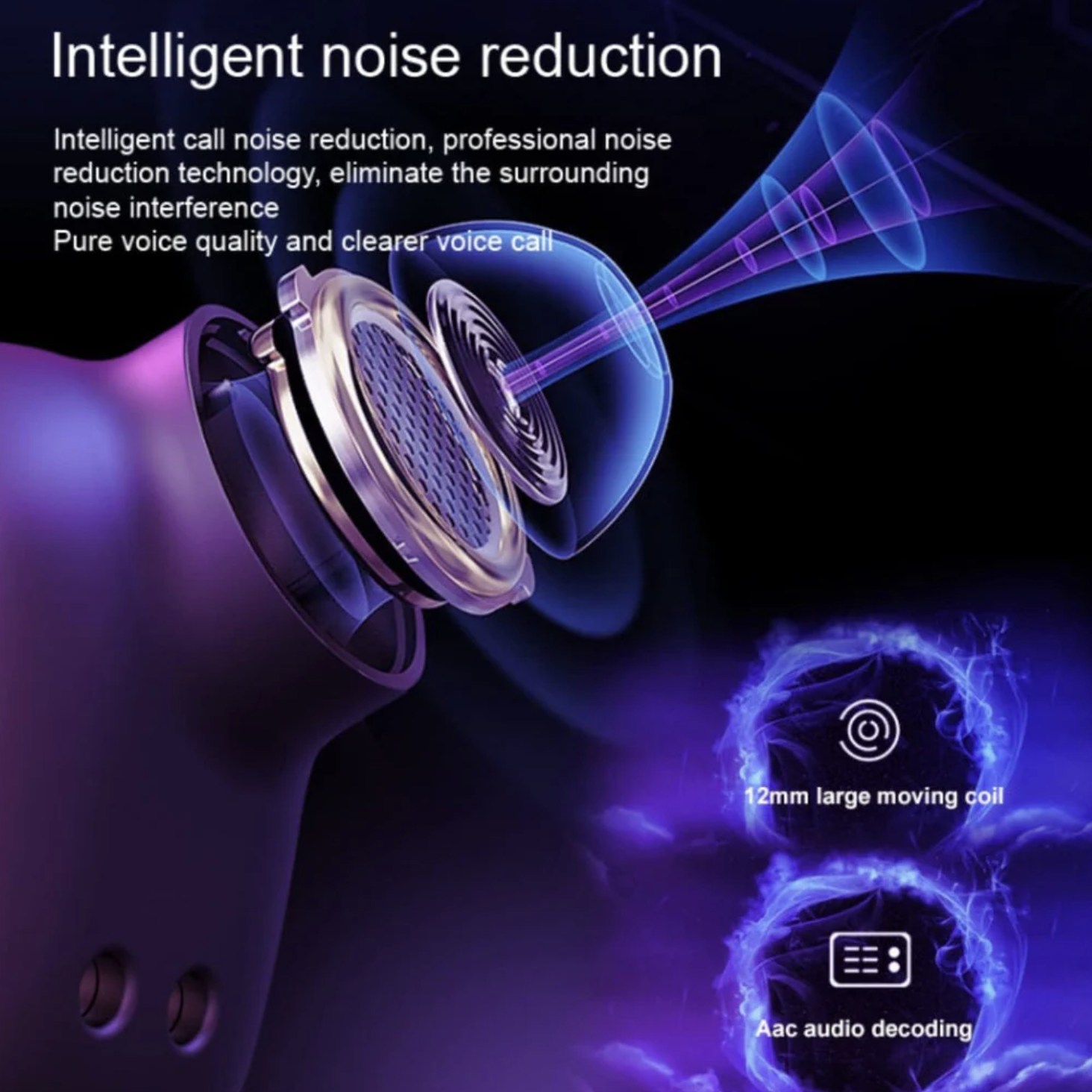 Auriculares Bluetooth 5.3 Inalámbricos - HiFi Estéreo con Micrófono, Pantalla LED e IPX7 a Prueba de Agua (Ref: 5057/100006) - Imagen 7