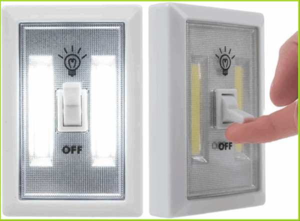 Interruptor de Luz Inalámbrico Promier de 200 Lúmenes - Instalación Rápida con Imán y Gancho 4U (Ref: 5057/100027)