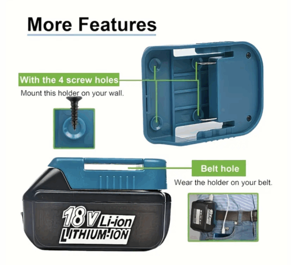 ADAPTADOR BATERIA USB PARA MAKITA (Ref: 1994/USBAT3) - Imagen 4