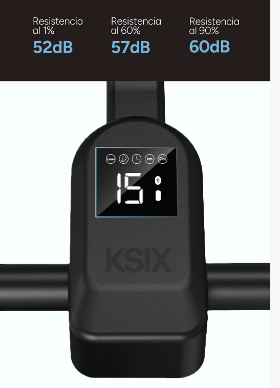 Bicicleta estática indoor, soporte para tablet y smartphone (no incluids), ajustable, compatible con apps Kinomap y Zwift, Negro (Ref: 5059/BFTKB01) - Imagen 10