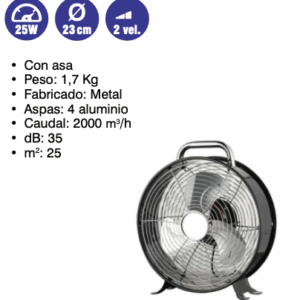 Ventilador sobremesa/suelo  25 w  D23  cm   2 vel ( Ref: 841/MTO1470  )