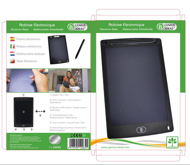 Tableta gráfica de escritura electrónica  ( Ref: 9007/GI-012065 ) - Imagen 3