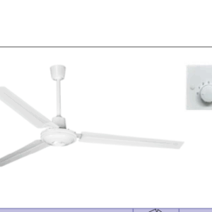 Ventilador de techo con mando de pared motor AC  65w  D140  cm  3 vel ( Ref: 841/MTO1415  )