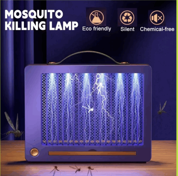 Lámpara Antimosquitos Eléctrica Recargable Blanca - Trampa Silenciosa con Luz UV, Interior y Exterior ( Ref: 5057/100127 ) - Imagen 3