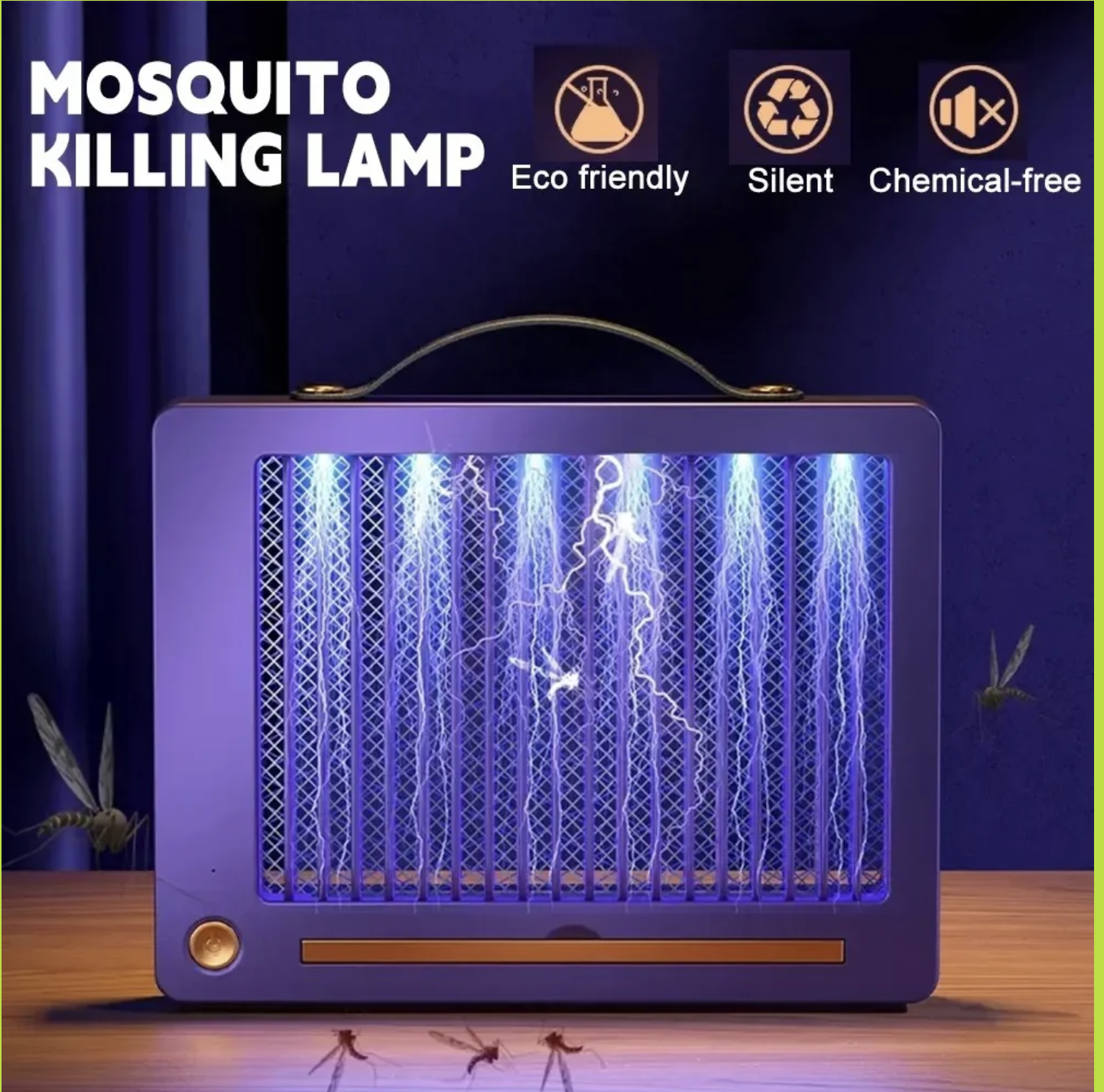 Lámpara Antimosquitos Eléctrica Recargable Blanca - Trampa Silenciosa con Luz UV, Interior y Exterior ( Ref: 5057/100127 ) - Imagen 3