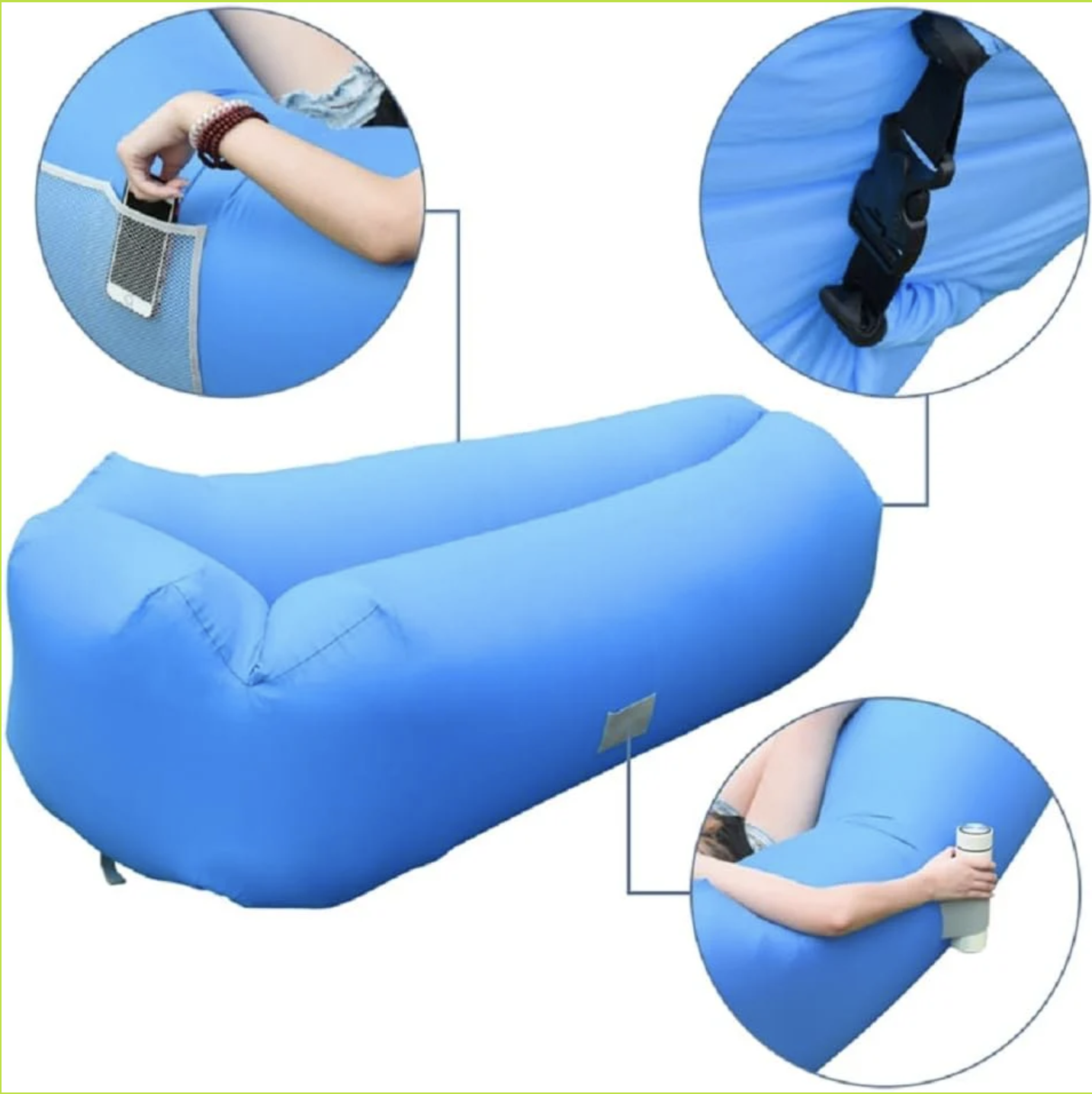 Sofá Inflable Portátil Impermeable con Cojines – Ideal para Camping, Playa, Piscina y Fiestas ( Ref: 5057/100121 ) - Imagen 6