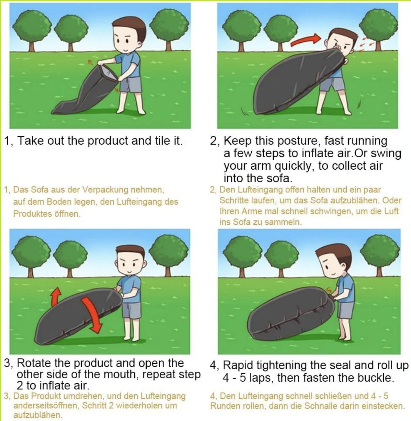 Sofá Inflable Portátil Impermeable con Cojines – Ideal para Camping, Playa, Piscina y Fiestas ( Ref: 5057/100121 ) - Imagen 4